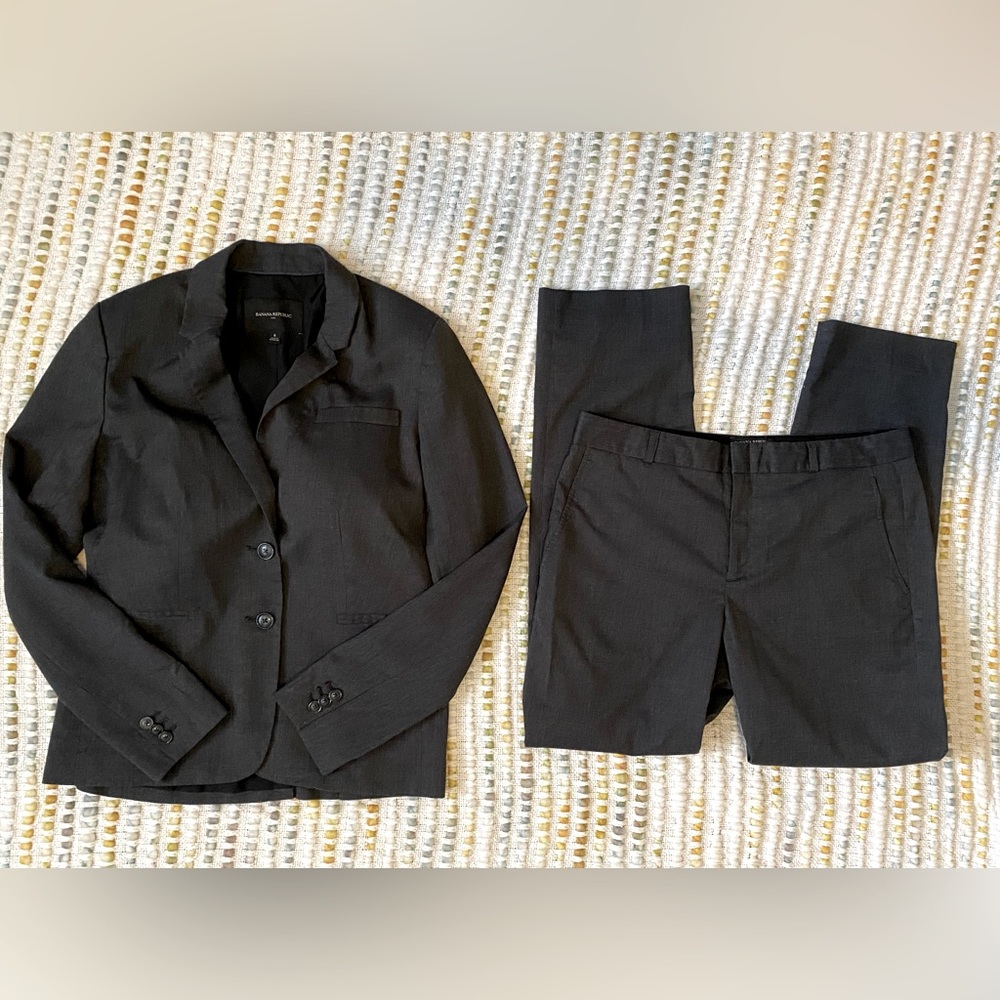 Banana Republic black blazer with pant suit in like-new condition